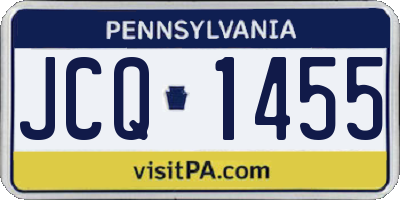 PA license plate JCQ1455