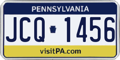 PA license plate JCQ1456