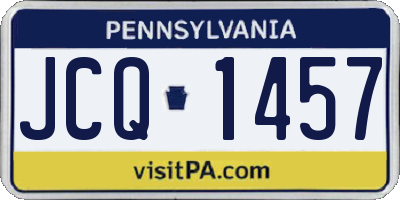 PA license plate JCQ1457