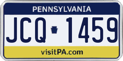 PA license plate JCQ1459