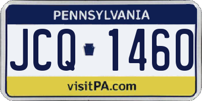 PA license plate JCQ1460