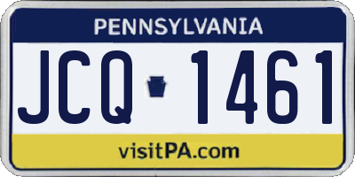 PA license plate JCQ1461
