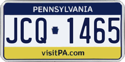 PA license plate JCQ1465