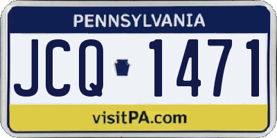 PA license plate JCQ1471
