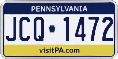 PA license plate JCQ1472