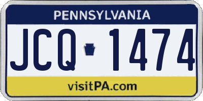 PA license plate JCQ1474