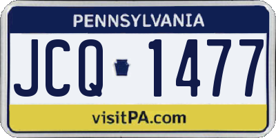 PA license plate JCQ1477