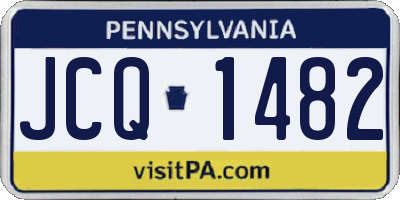 PA license plate JCQ1482