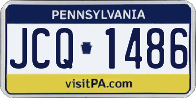 PA license plate JCQ1486