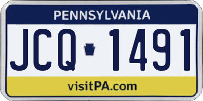 PA license plate JCQ1491