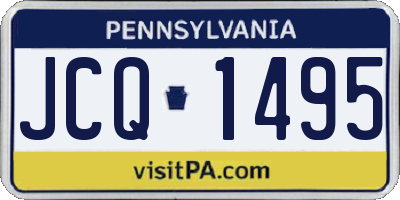 PA license plate JCQ1495