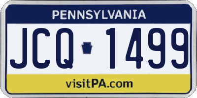PA license plate JCQ1499