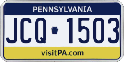 PA license plate JCQ1503