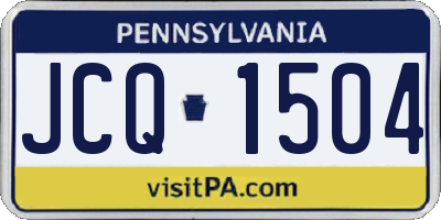PA license plate JCQ1504
