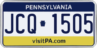 PA license plate JCQ1505