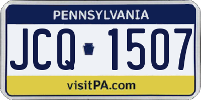 PA license plate JCQ1507