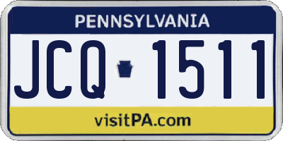 PA license plate JCQ1511
