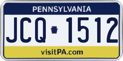 PA license plate JCQ1512