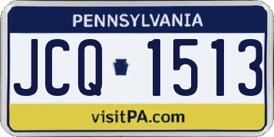 PA license plate JCQ1513