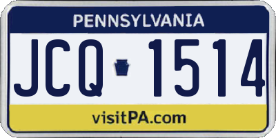 PA license plate JCQ1514