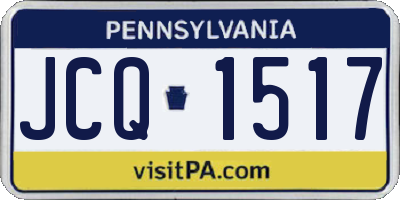 PA license plate JCQ1517