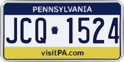 PA license plate JCQ1524