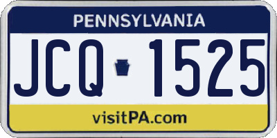 PA license plate JCQ1525