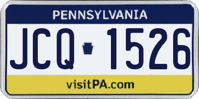 PA license plate JCQ1526