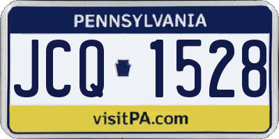 PA license plate JCQ1528