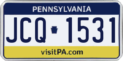 PA license plate JCQ1531