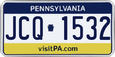 PA license plate JCQ1532