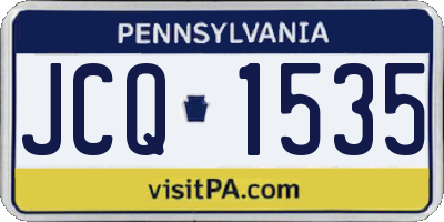 PA license plate JCQ1535