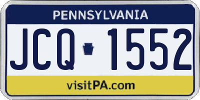 PA license plate JCQ1552