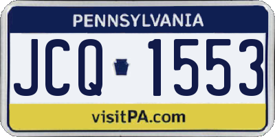 PA license plate JCQ1553