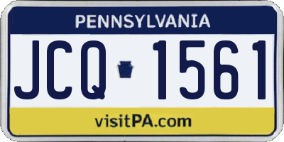 PA license plate JCQ1561