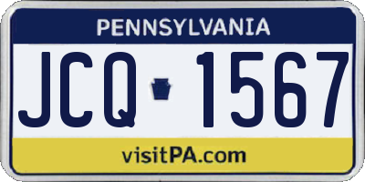 PA license plate JCQ1567
