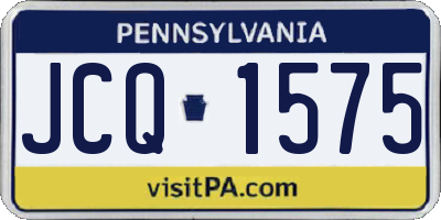 PA license plate JCQ1575
