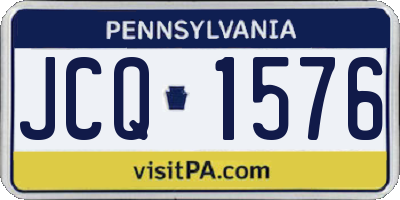 PA license plate JCQ1576