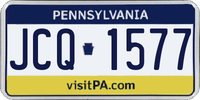 PA license plate JCQ1577