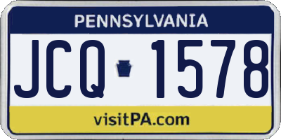 PA license plate JCQ1578