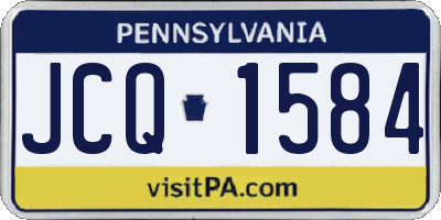 PA license plate JCQ1584