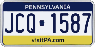 PA license plate JCQ1587