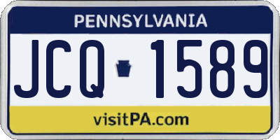 PA license plate JCQ1589