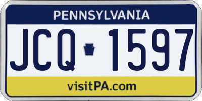PA license plate JCQ1597