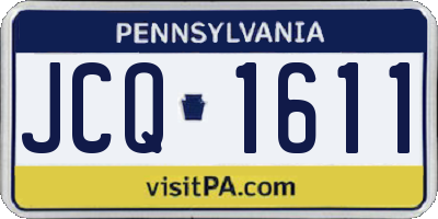 PA license plate JCQ1611