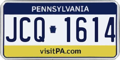 PA license plate JCQ1614