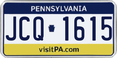 PA license plate JCQ1615