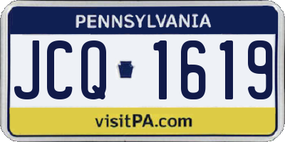 PA license plate JCQ1619