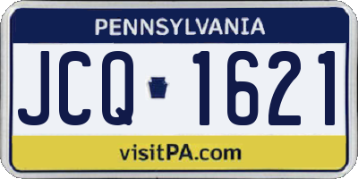 PA license plate JCQ1621