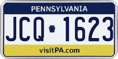 PA license plate JCQ1623
